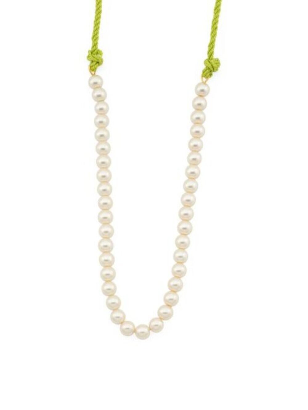 FORTE FORTE Made In Italy Braided Cord And Glass Pearls Necklace